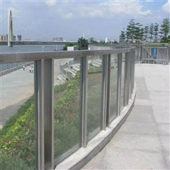 市政不锈钢护栏桥梁防护栏室内阳台围栏简约海边扶手玻璃栏杆