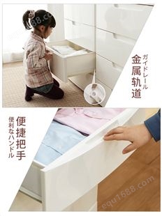 日本爱丽思IRIS收纳柜子抽屉式加宽儿童衣柜塑料整理五斗柜爱丽丝