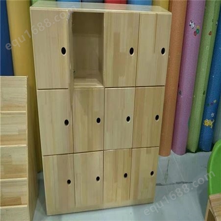 幼儿园木质组合玩具收纳柜早教儿童储物柜教具书包柜加工定制