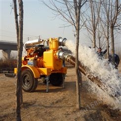 抢险泵 移动泵车 拖车式抢险泵车 大流量真空辅助自吸泵 汉能 HC-ZKXZ 全国发货