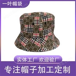 一叶帽袋格子渔夫帽 休闲时尚日式太阳帽 透气舒适 可定制