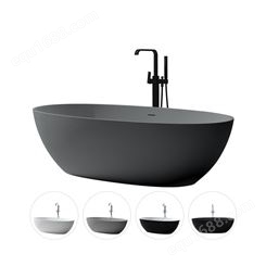 卫浴工厂浴室人造石浴缸 欧式酒店简约同款 一体落地式浴缸