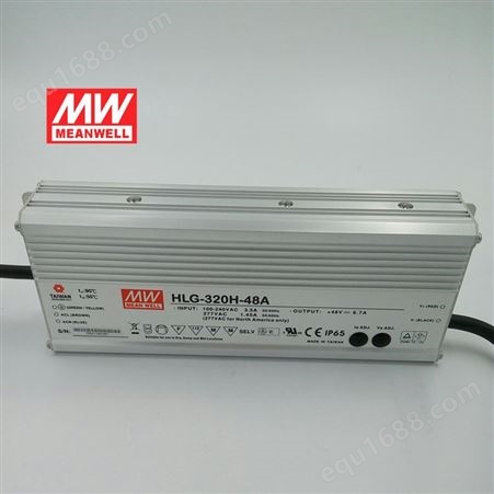 明纬HLG-320H-48A 320W48V6.7A高效PFC防水LED电源恒压恒流可设定