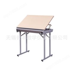 供应折叠绘图桌HP8002Z 浅灰色喷塑 矩管下装可调节胶木螺垫