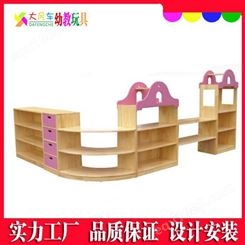 柳州简约风儿童家具 木质区角组合柜玩具柜