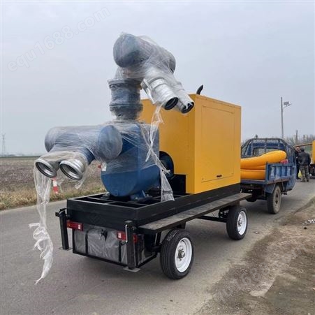 防汛移动式200流量柴油泵车 大口径防洪排涝泵车