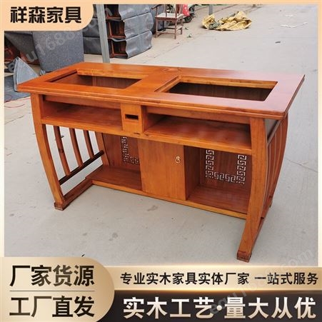 中式书法临摹实木培训班辅导学生书法桌描绘美术桌