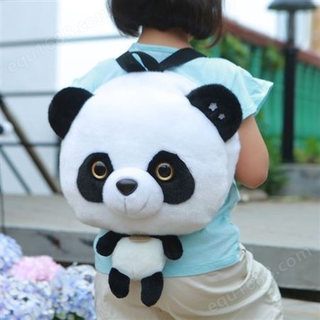 韩版儿童包2022秋季新款双肩包可爱熊猫小背包潮男女童卡通毛绒包