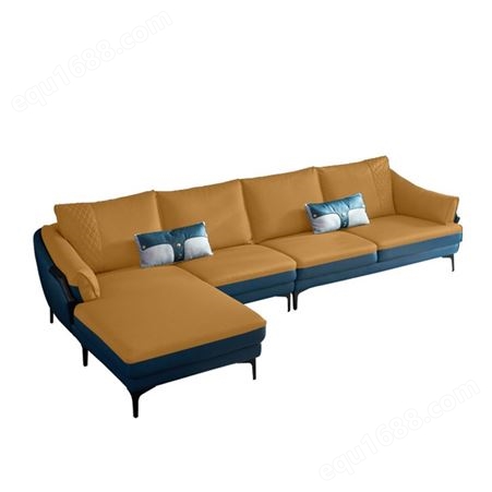 天一美家意式轻奢转角沙发组合客头层牛皮大小户型客厅家具整套