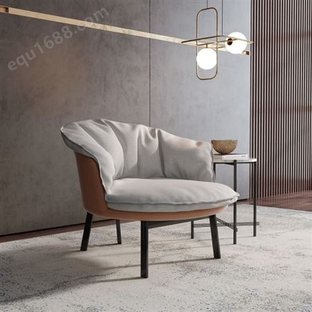 天一美家蜗牛椅意式轻奢懒人椅设计师北欧休闲椅现代简约单人沙发