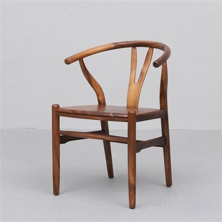 天一美家南美胡桃木新中式休闲椅家用靠背简约现代设计师Y椅