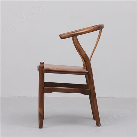 天一美家南美胡桃木新中式休闲椅家用靠背简约现代设计师Y椅