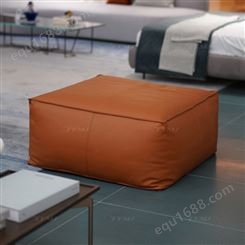 天一美家/Cierre原装纯进口家具意式极简经典橙色方形脚踏换鞋凳