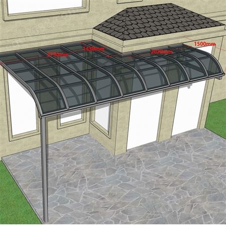 耐力板雨棚设计  电动车棚厂家定制  免费量尺寸