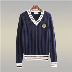 上海 高中小学生校服定制定做 校服毛衣羊毛衫 款式齐全 可印校徽 永利