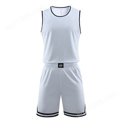 LQ2011#篮球服套装 定制logo印字透气运动速干运动服