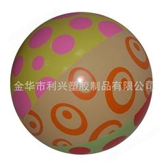 专业出口：炫彩充气卡通沙滩球 充气海洋球 PVC充气儿童玩具球