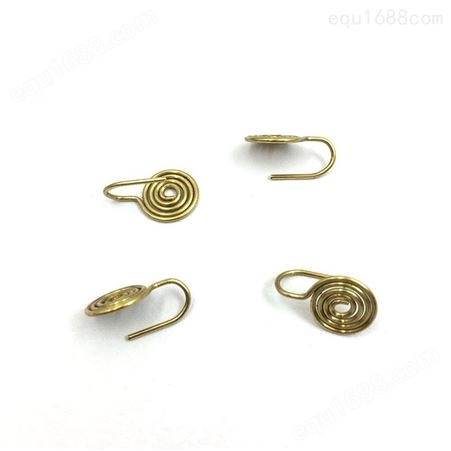 产地货源创意款金属圆盘珍珠耳环 铜线冲压欧美款耳环圈